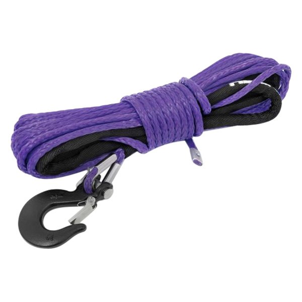 Rough Country® - 1/4" x 50' Purple Synthetic Winch Rope with Hook