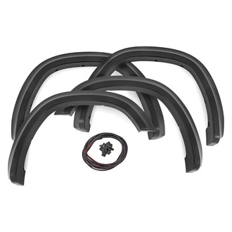 Rough Country® - Sport Flat Black UV Treated Thermoplastic Front and Rear Fender Flares