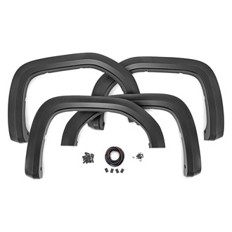 Rough Country® - Sport Flat Black UV Treated Thermoplastic Front and Rear Fender Flares