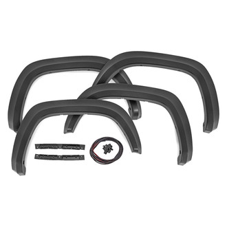 Rough Country® - Sport Flat Black UV Treated Thermoplastic Front and Rear Fender Flares
