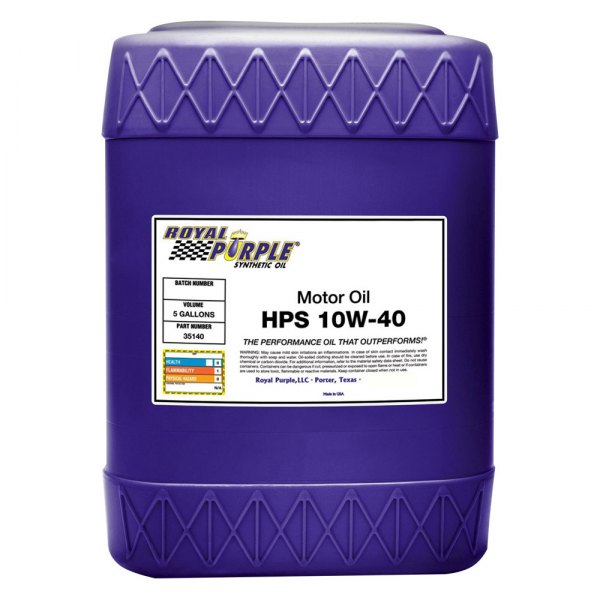 Royal Purple® - HPS™ High Performance SAE 10W-40 Synthetic Motor Oil, 5 Gallons x 1 Pail