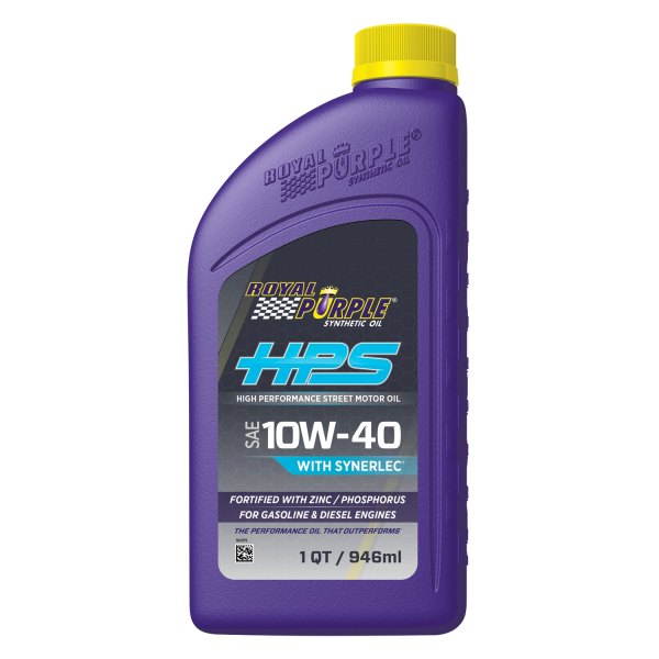 Royal Purple® - HPS™ High Performance SAE 10W-40 Synthetic Motor Oil, 1 Quart x 6 Bottles