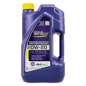 Royal Purple® - API-Licensed™ Multi-Grade SAE 0W-20 Synthetic Motor Oil, 5 Quarts x 3 Jugs