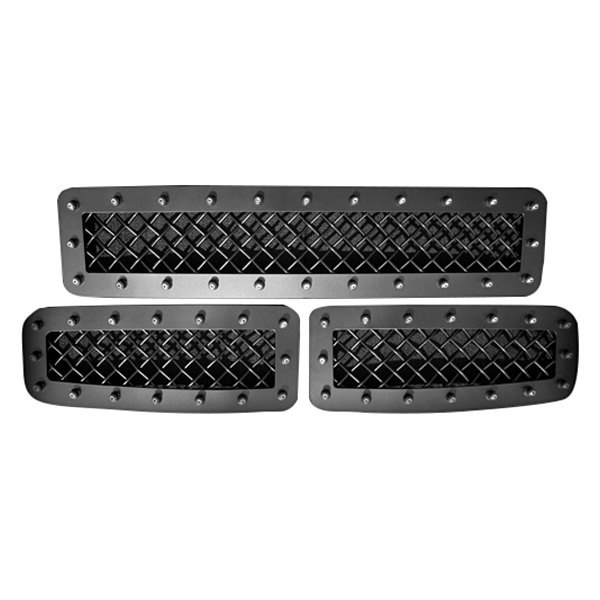 Royalty Core® - 3-Pc Custom Painted Mesh Bumper Grille