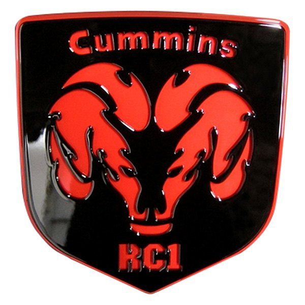 Royalty Core® - "Cummins Fire RAM" Gloss Black Tailgate Emblem