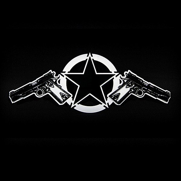 Royalty Core® - Gloss Black Colt 1911's War Star Emblem