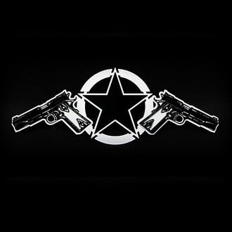 Royalty Core® - Gloss Black Colt 1911's War Star Emblem