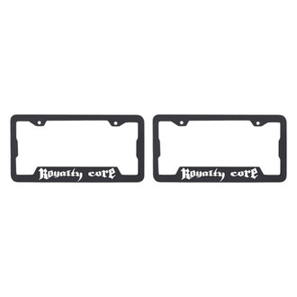 Royalty Core® - Satin Black License Plate Frame Set