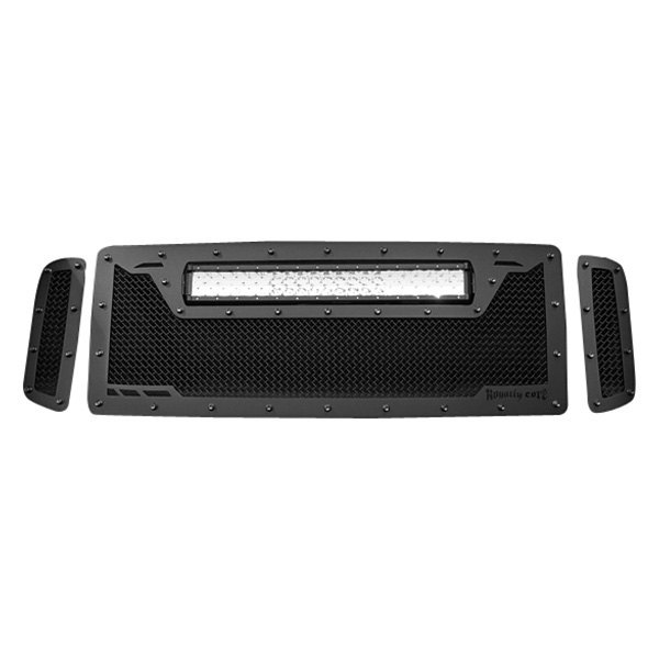 Royalty Core® - 3-Pc RCRX LED Race Line Design Custom Painted Mesh Main Grille