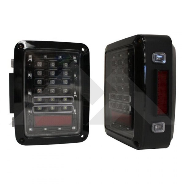 RT Off-Road® - Black LED Tail Lights, Jeep Wrangler