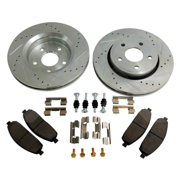 RT Off-Road® - Drilled and Slotted Front Disc Brake Pad and Rotor Kit