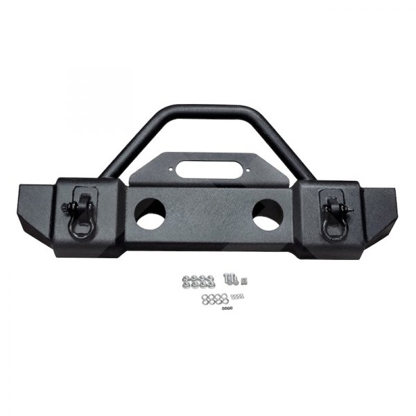 RT Off-Road® - Recovery Stubby Front HD Black Powder Coated Bumper