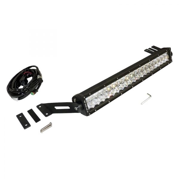 RT Off-Road® - Hood 21.5" 120W Dual Row Combo Spot/Flood Beam LED Light Bar Kit, Jeep Wrangler, Full Set