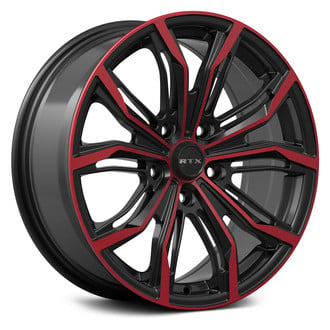love familyRAYS/VERSUS 18インチ レッド/ブラック RTX® BLACK WIDOW Wheels - Black with Machined Red Face Rims - 083259
