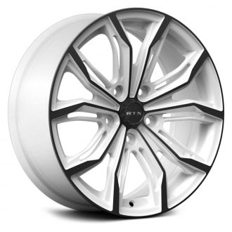 ブラックホワイト Lico.mam様 RTX® BLACK WIDOW Wheels - White with Black Face Rims - 083258