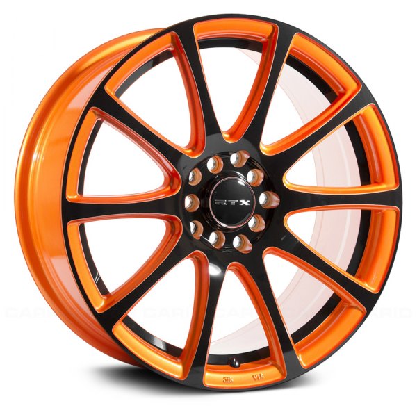 RTX® BLAZE Wheels - Orange with Black Face Rims