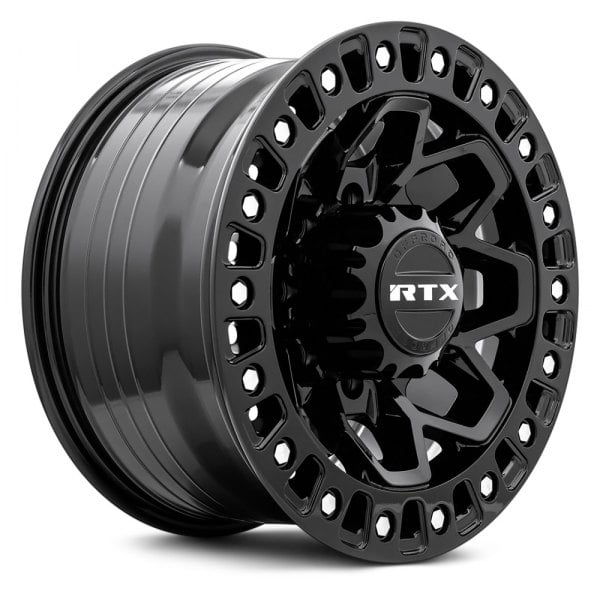RTX® ZION Wheels - Gloss Black with Milled Rivets Rims - 083194