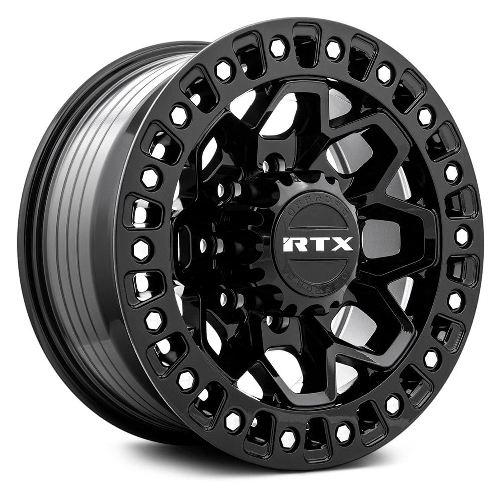 RTX® ZION Wheels - Gloss Black with Milled Rivets Rims