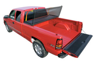 Premium Vinyl Folding Tonneau Cover, Opened