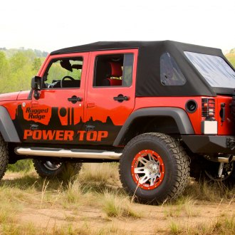 RUGGED RIDGE® - 15301 Silver with Red Rim Protector on Jeep Wrangler