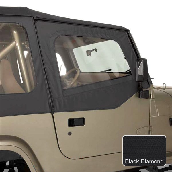  Rugged Ridge® - Black Diamond Upper Soft Door Kit