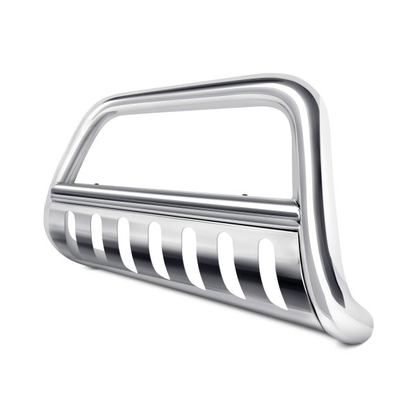 Rugged Ridge® - 3" Polished Bull Bar with Skid Plate