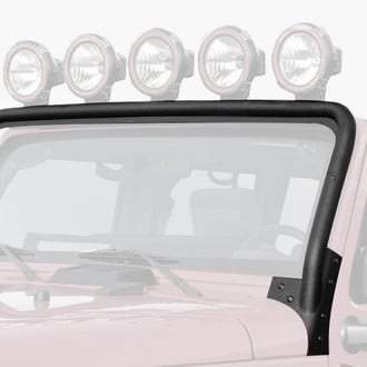 Rugged Ridge® - Textured Black 5-Tab Windshield Frame Mount for 5 Lights