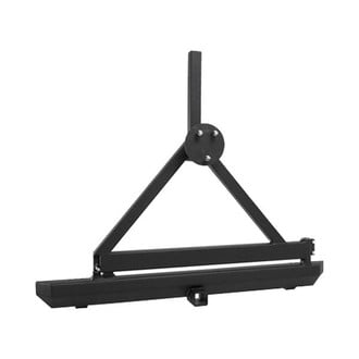 Rugged Ridge® - Rock Crawler Full Width Black Rear HD Bumper with Tire Carrier