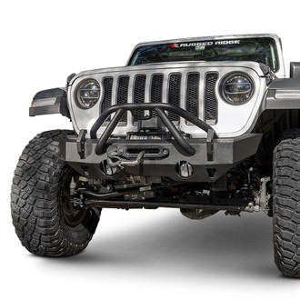 Rugged Ridge® - Stubby Front HD Winch Bumper
