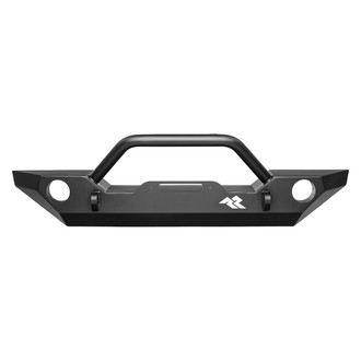 Rugged Ridge® - Rock Rage Full Width Black Powder Coated Front Winch HD Bumper with Hoop