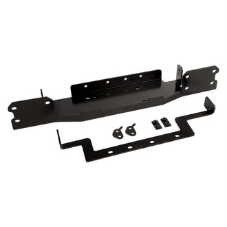 Rugged Ridge® - Spartacus Series Black Powder Coat Winch Plate for winch models up to 12,500 lbs capacity