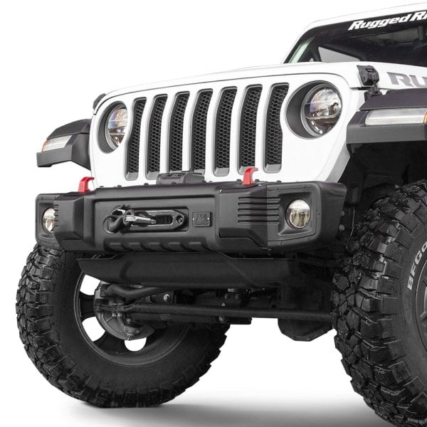 Rugged Ridge® 11544.24 - Spartacus Stubby Black Front Winch HD Bumper