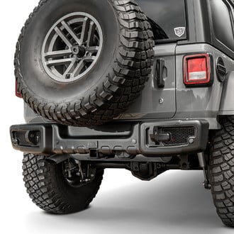 Rugged Ridge® - Spartacus Full Width Black Rear HD Bumper