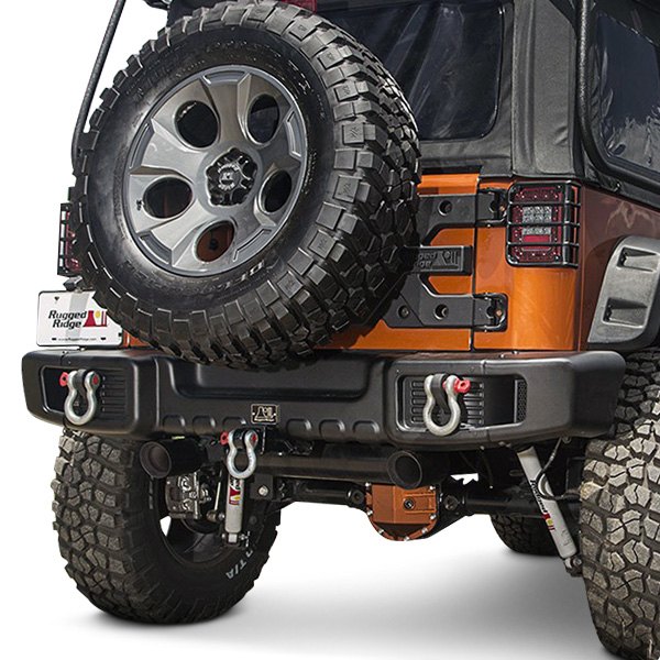 Rugged Ridge® - Spartacus Full Width Rear HD Black Bumper