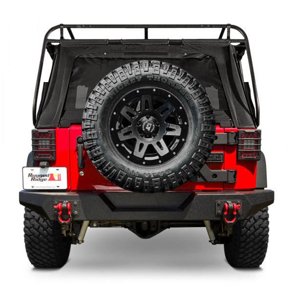 Rugged Ridge® - Spartan Full Width Rear HD Satin Black Bumper