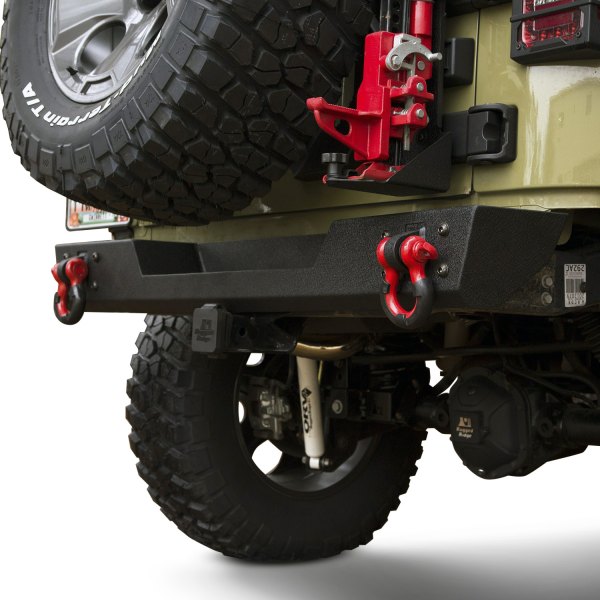 Rugged Ridge® - Spartan Stubby Rear HD Textured Black Bumper
