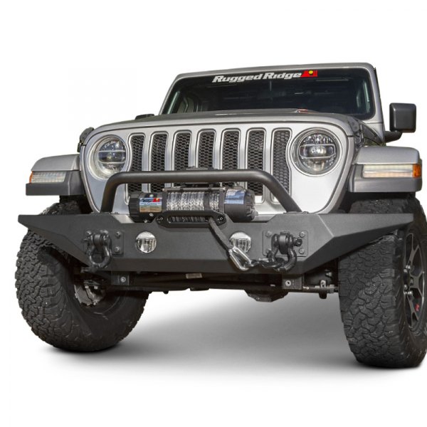 Rugged Ridge® - Spartan Full Width Front HD Satin Black Bumper