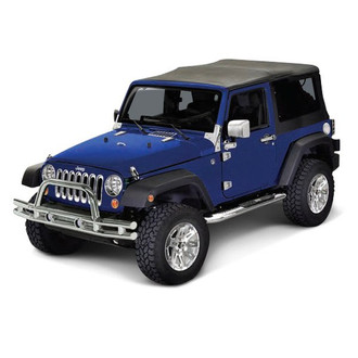 Rugged Ridge® - 3" Full Width Chrome Front Tubular Bumper with Hoop