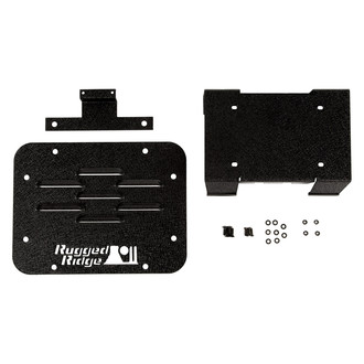 Rugged Ridge® - Black Powder Coated Tire Carrier Delete Plate Kit