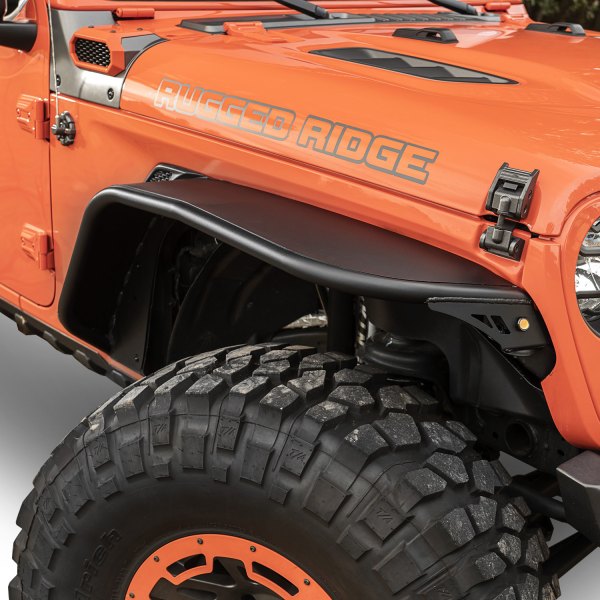 Rugged Ridge® - Matte Black Front and Rear Tube Fender Flares