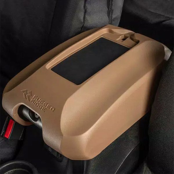  Rugged Ridge® - Tan Center Console Cover with Phone Holder
