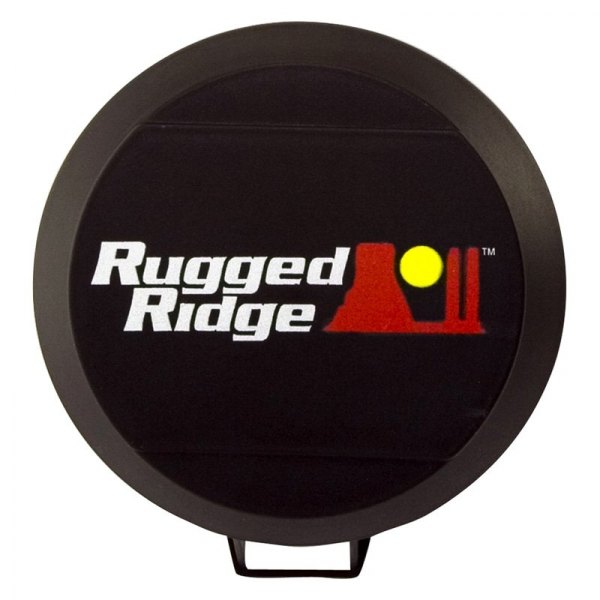 Rugged Ridge® - 5" Round Black Plastic Xenon/HID Light Cover with Logo