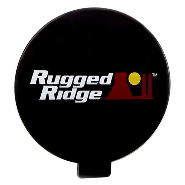 Rugged Ridge® - 6" Round Black Plastic Halogen Light Cover with Logo