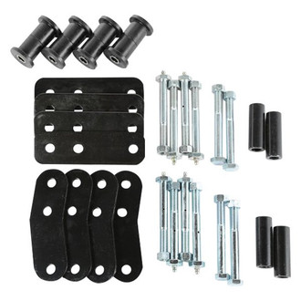 Rugged Ridge® - 1" x 1" Heavy Duty Greaseable Front and Rear Lifted Leaf Spring Shackles