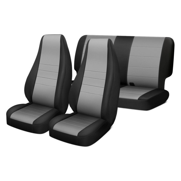  Rugged Ridge® - Neoprene 1st & 2nd Row Black & Gray Seat Covers