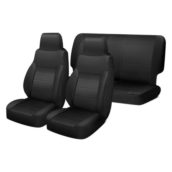  Rugged Ridge® - Neoprene 1st & 2nd Row Black Seat Covers
