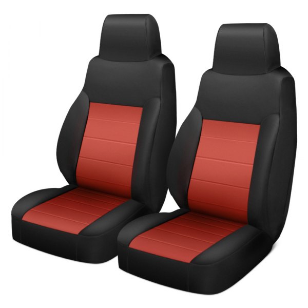  Rugged Ridge® - Neoprene 1st Row Black & Red Seat Covers