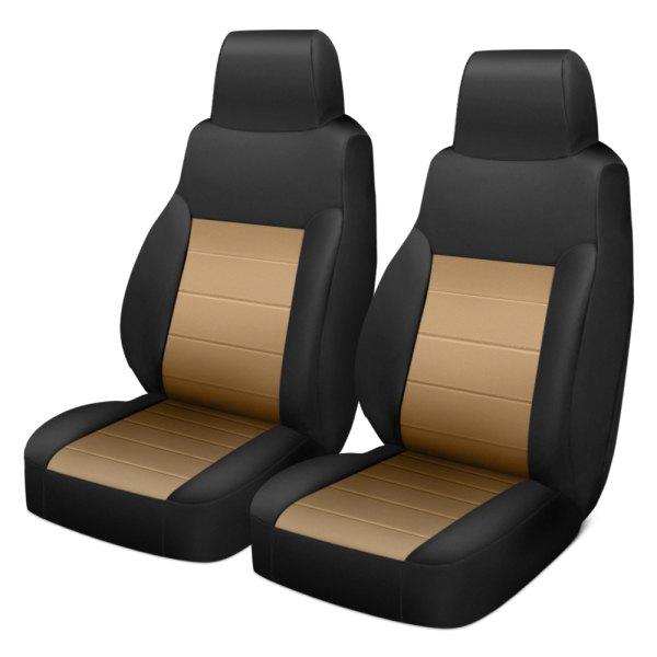  Rugged Ridge® - Neoprene 1st Row Black & Tan Seat Covers