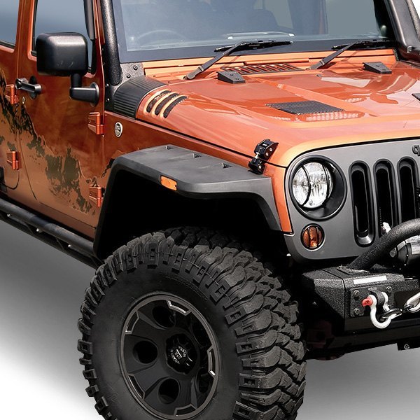  Rugged Ridge® - Hurricane Textured Black Front and Rear Fender Flares Kit