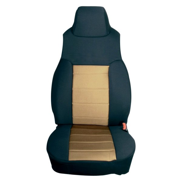  Rugged Ridge® - Poly Cotton 1st Row Black & Tan Seat Covers